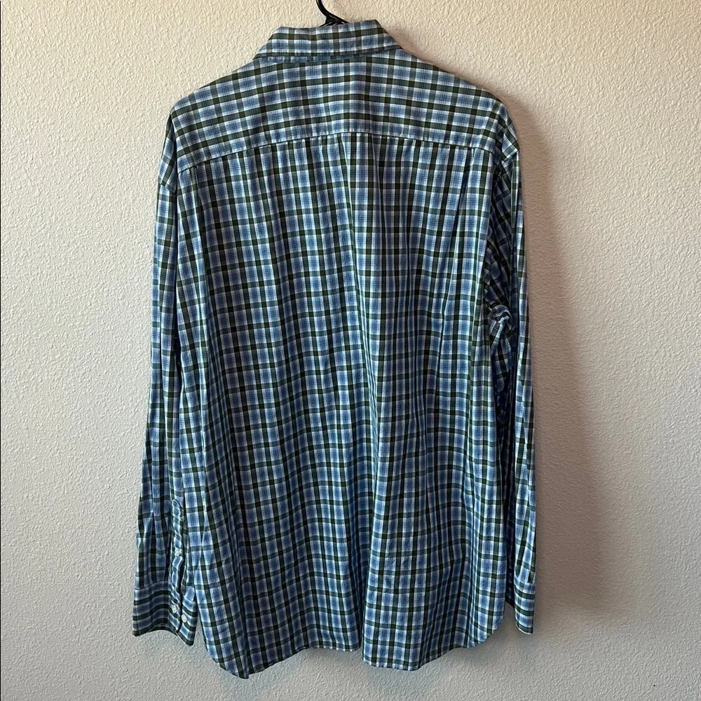 JCrew Classic Button Down Shirt Blue/Green Plaid Size XL